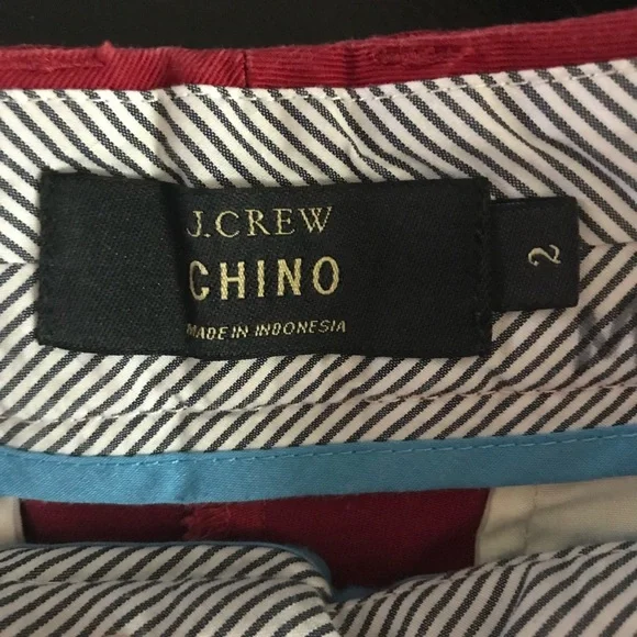 J. CREW Weathered Classic Twill Dark Red Chino SHORTS - Picture 7 of 8